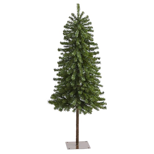 4ft. Pre-Lit Alpine Artificial Christmas Tree with Clear Lights
